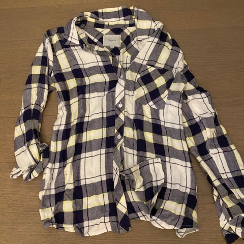 Rails Hunter Plaid Button Down In Navy/ Yellow - image 3
